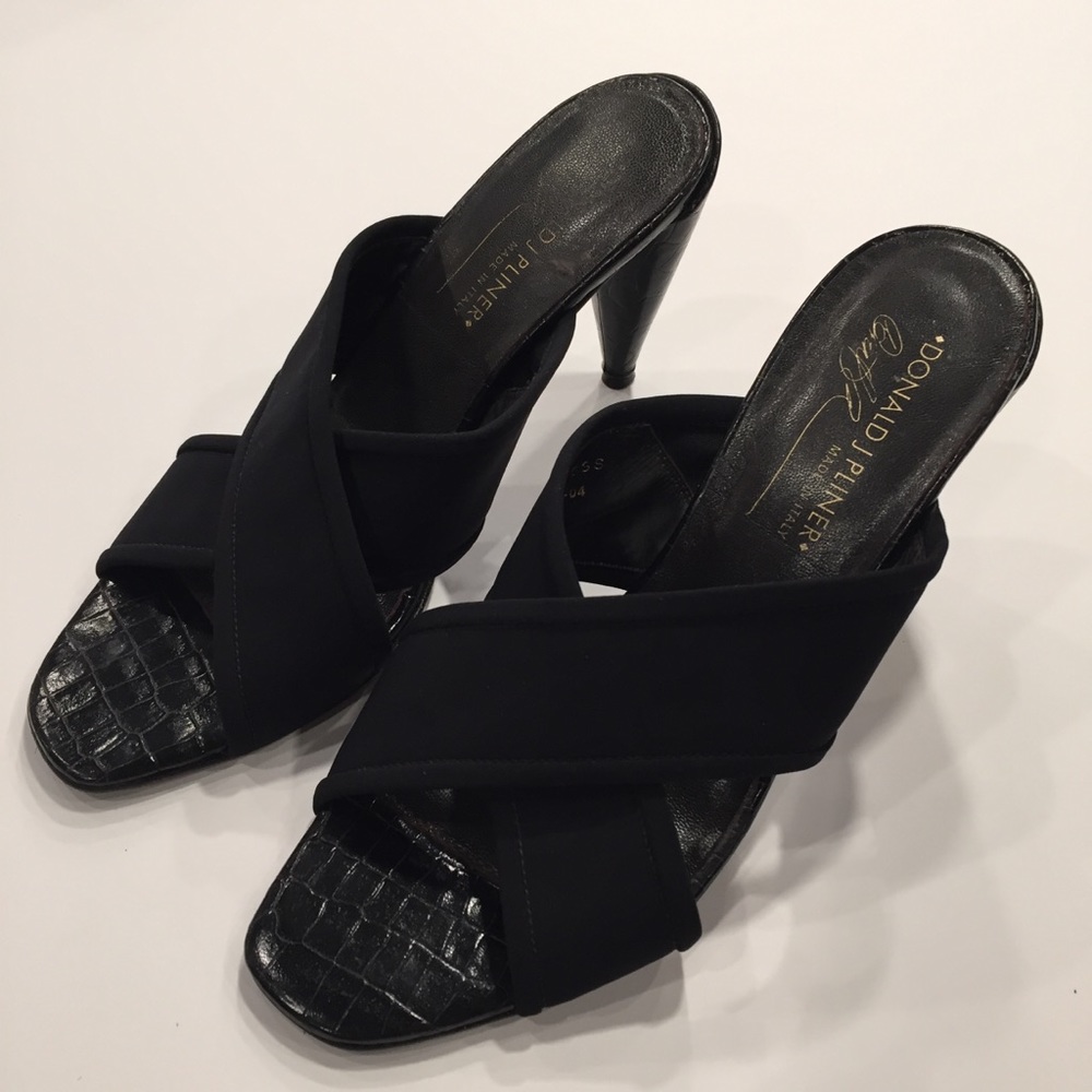 Donald J Pliner Icess Leather Croc heel 8M